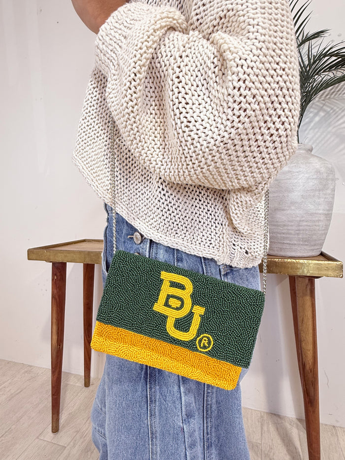 Beaded Baylor Bears Game Day Bag