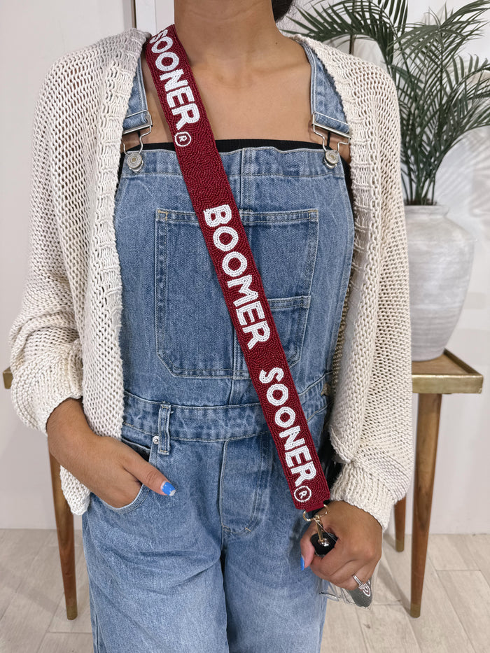Beaded Oklahoma Sooners Purse Strap