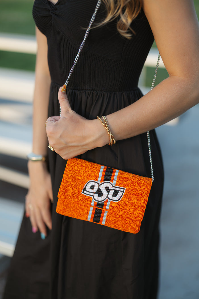 Beaded OSU Game Day Bag