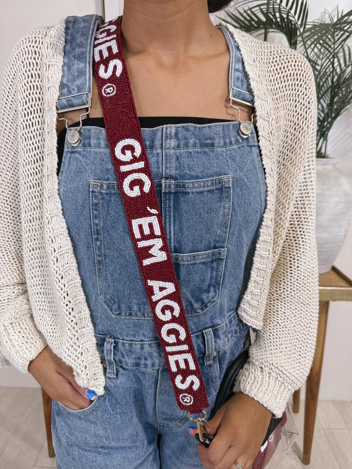 Beaded Texas A&M Purse Strap
