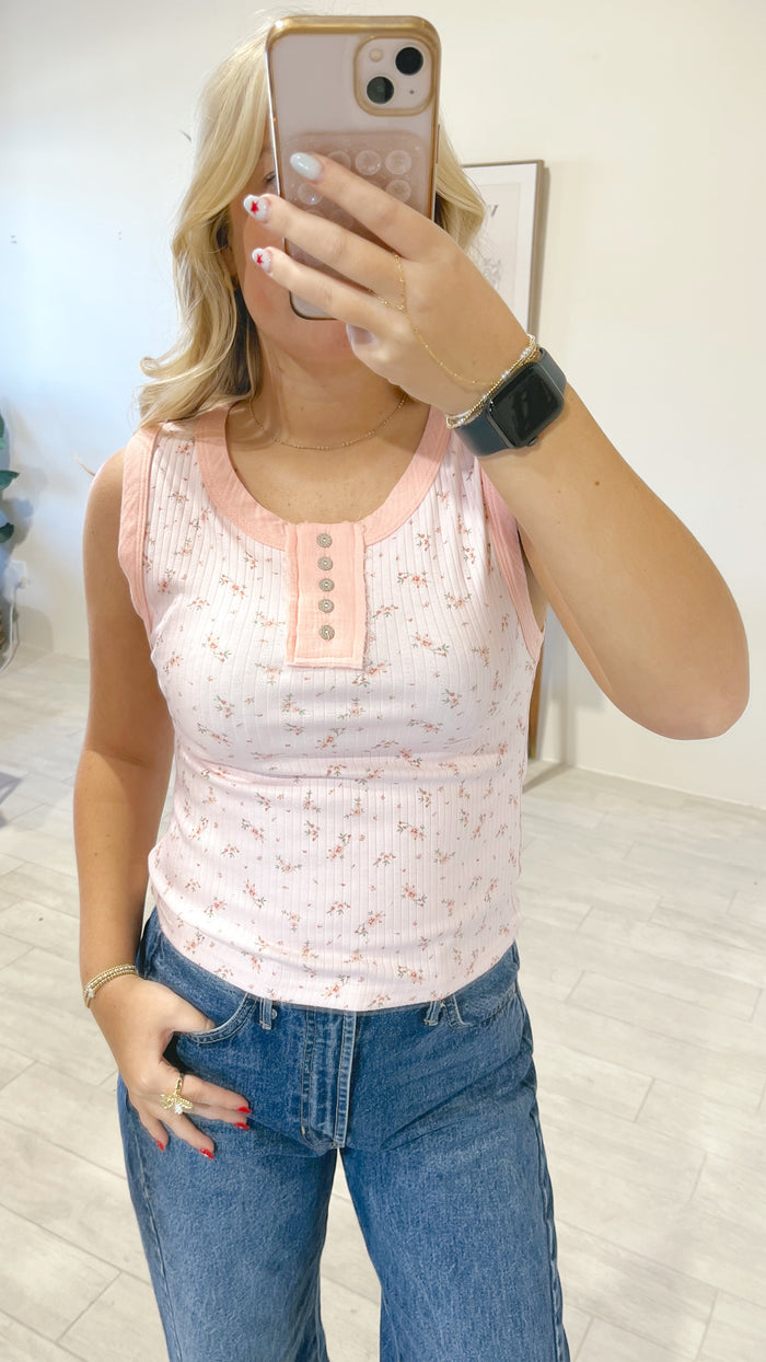 Beaming Floral Printed Tank