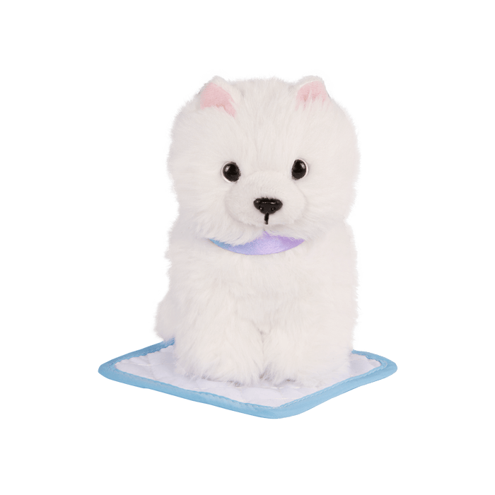 Our Generation 18-inch Doll Becca and her pet dog Pearl with pet accessories