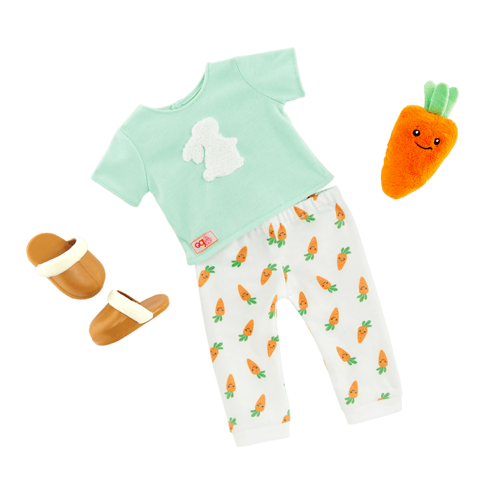 Our Generation Bedtime Bunny Pajama Outfit for 18-inch Boy Dolls