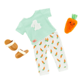 Our Generation Bedtime Bunny Pajama Outfit for 18-inch Boy Dolls