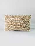 Beige Embellished Clutch