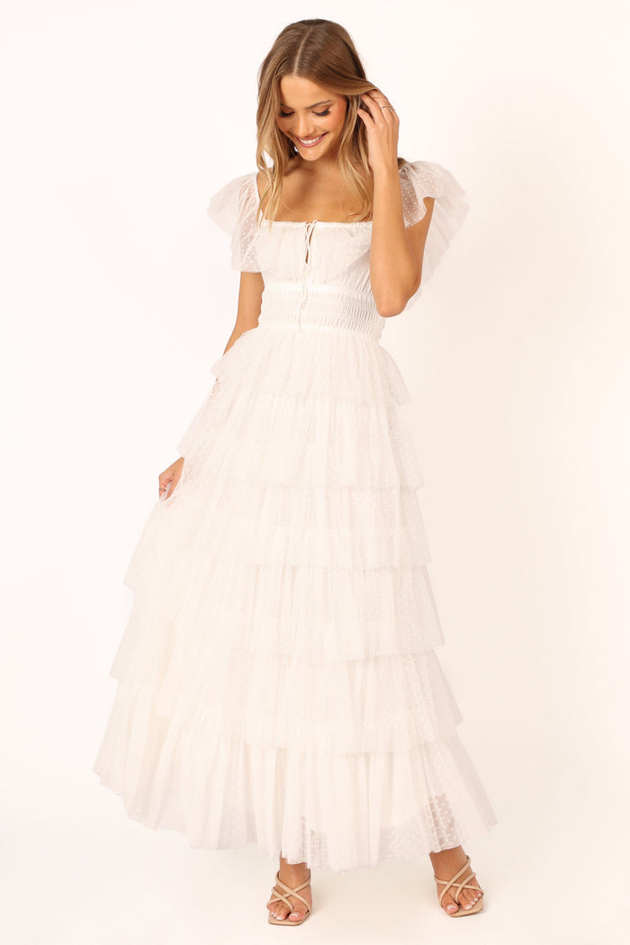 Petal and Pup USA DRESSES Belle Maxi Dress - Off White