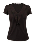 BENCHMARK Women's Ruffle Front Blouse M8820 Metro Workwear.
