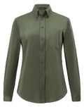 Benchmark Women's Smart Casual Cotton Blend Long Sleeve Shirt M8009L