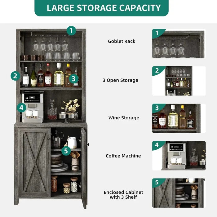 Berry Farmhouse Kitchen Pantry Cabinet Canva Home