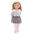 18-inch doll with light-brown hair and green eyes