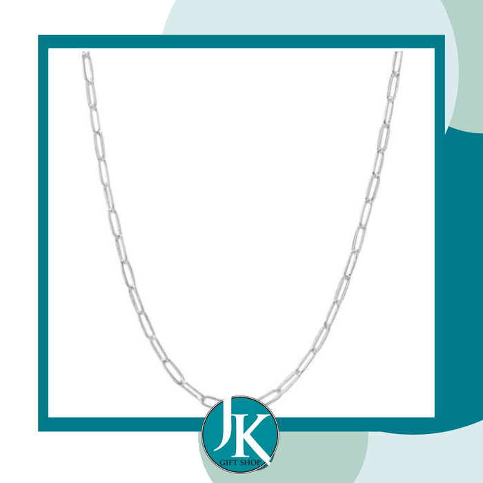 Birthstone Paperclip Necklace 18"