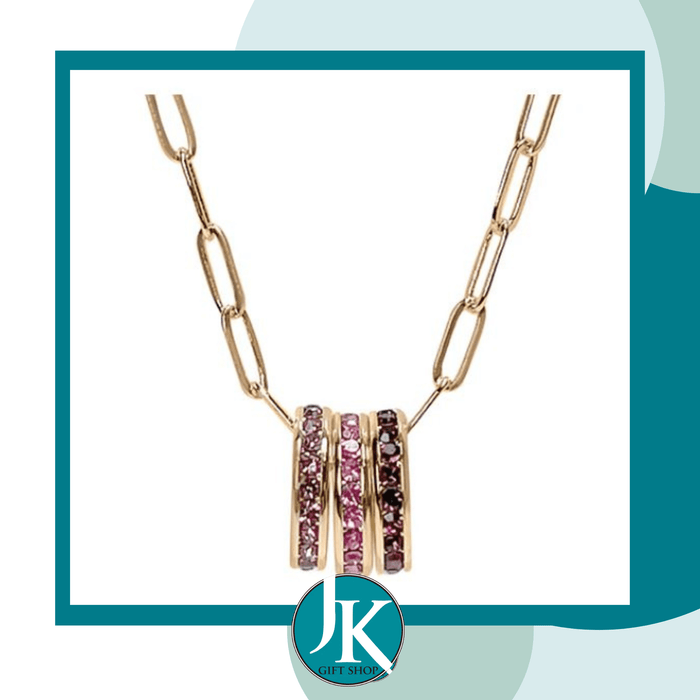 Birthstone Paperclip Necklace 18"