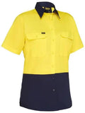 Bisley Women's Cool Lightweight Hi Vis Drill Shirt BL1895 - City Workwear