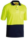 Bisley Workwear Hi-vis Short Sleeve Polo Shirt BK1234 Work Wear Bisley Workwear