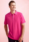 Biz Care Men's Pink Short Sleeve Polo Shirt CST313MS - City Workwear