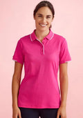 Biz Care Pink Short Sleeve Polo Shirt CST313LS - City Workwear