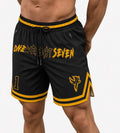 Black and yellow gold OW7 shorts