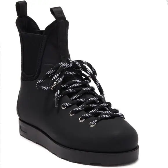 Women’s  Black Matte Lace Up Boots  Hiking Boots by Jeffrey Campbell