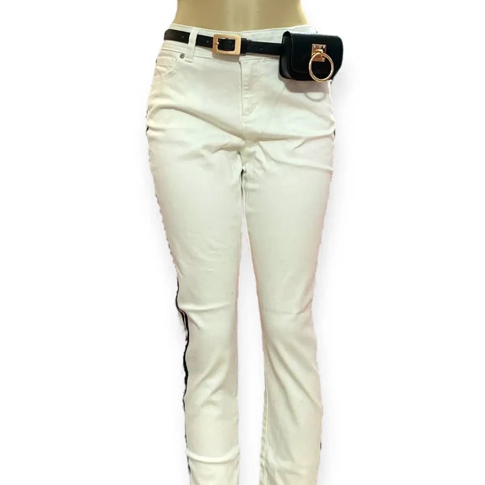 Black Micro Bag Skinny Belt