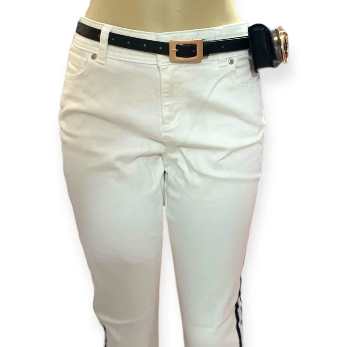 Black Micro Bag Skinny Belt