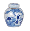 Blue and white porcelain lidded mini jar