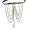 Women's Boho-Chic Open Heart Celestial Layering Thigh Chain, Body Jewelry - OS - Wild Time Fashion