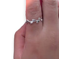 Boho Leaves Sterling Silver Open Band Ring - Wild Time Fashion