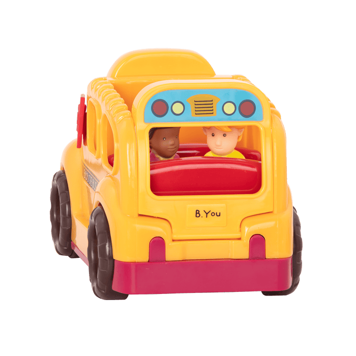 Toy school bus with driver and passengers