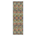 A long, silk chiffon scarf with a floral pattern based on medieval manuscript illustrations.
