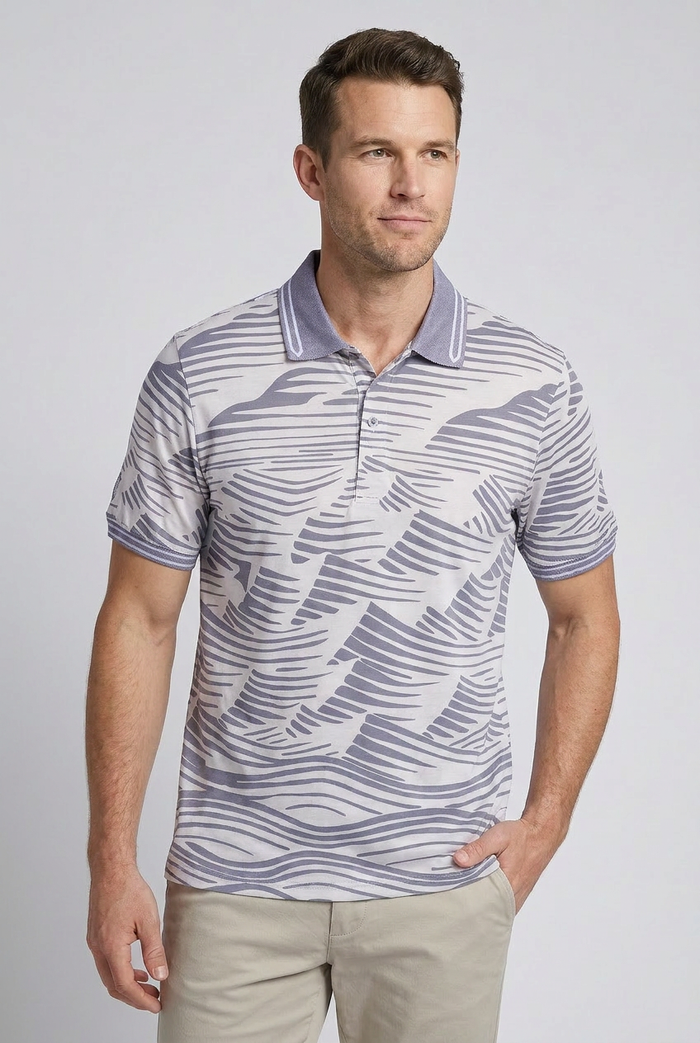 Boom Boom | Men's Printed 40s Jersey Polo