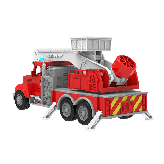 Toy fire truck with lift.