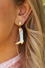 Boots Are Made For Walking Earrings With Stars