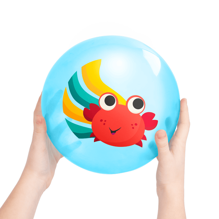 Crab and shark bouncy balls.