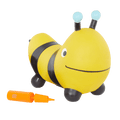 Ride-on bee bouncer with pump.