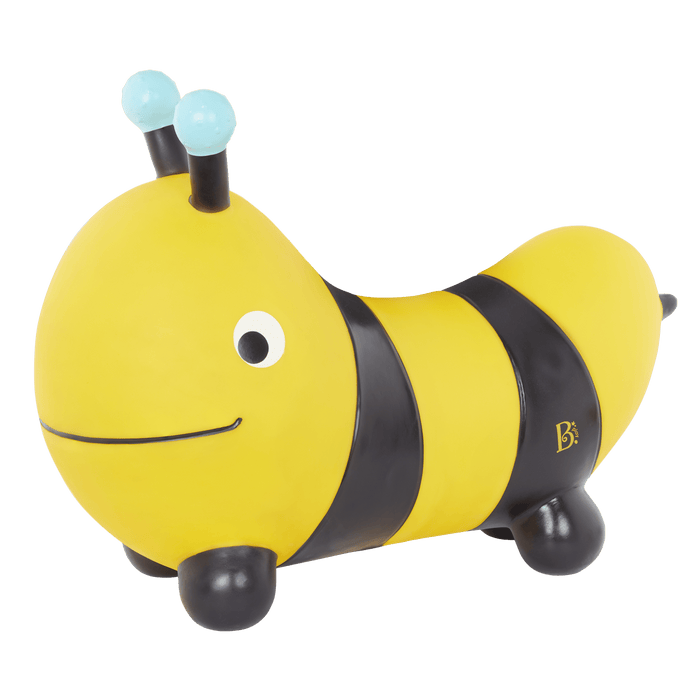 Ride-on bee bouncer with pump.