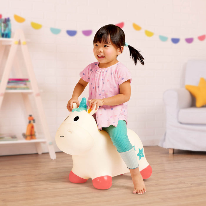 Unicorn inflatable bouncer toy for toddlers ride-on