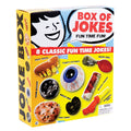 Box of Jokes with various joke items on a white background