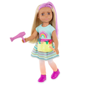 14-inch posable doll with hairdressing accessories