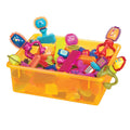 Interlocking bristle building blocks.