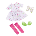 Glitter dress with bow for 14-inch doll