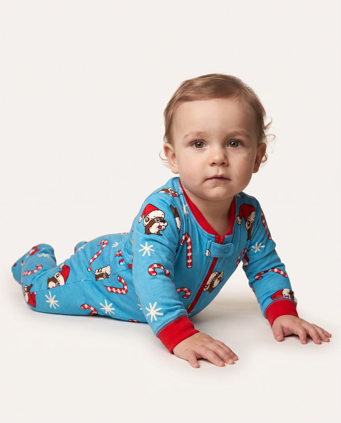 Buc-ee's Christmas 2026 Blue Infant Onesie
