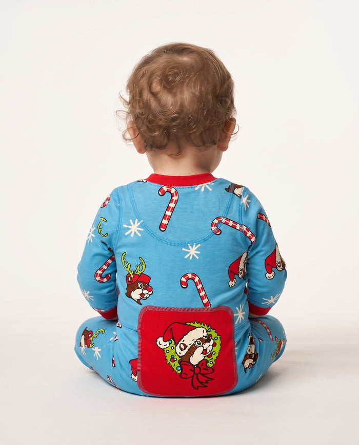Buc-ee's Christmas 2026 Blue Infant Onesie