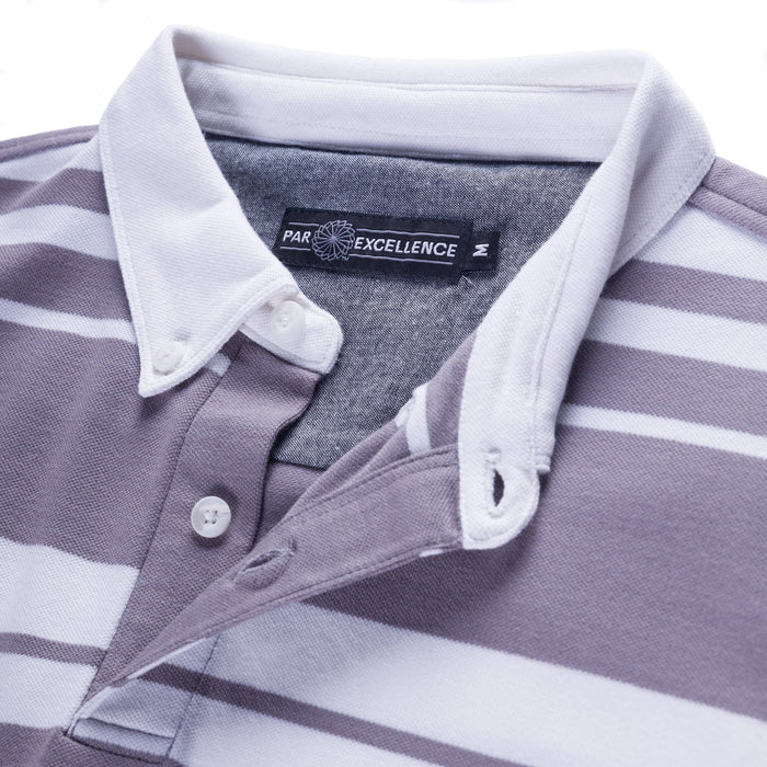 Buck |  Men's Striped Pique Polo