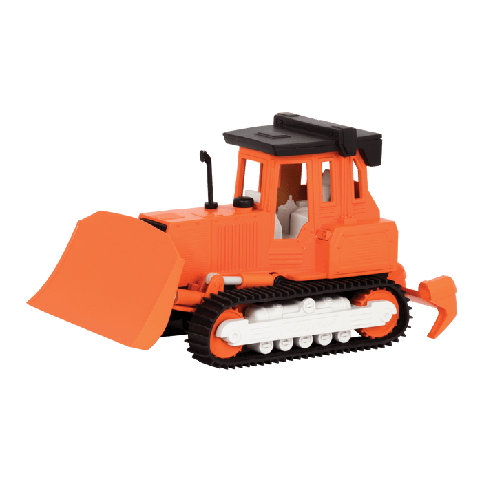 Small Micro Series Orange Toy Bulldozer