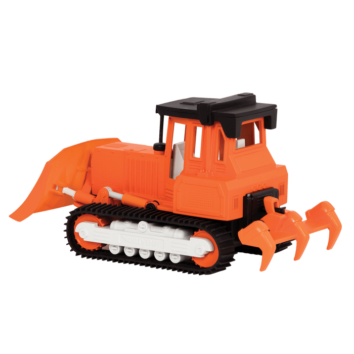 Small Micro Series Orange Toy Bulldozer