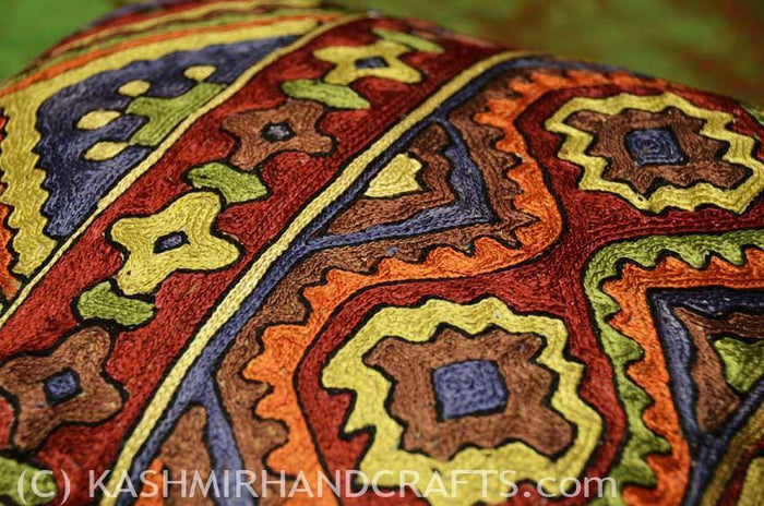 "Bursting Spring" Tribal Cushion Cover - Kashmir Designs