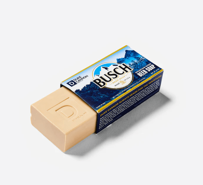 Busch Beer Soap packaging