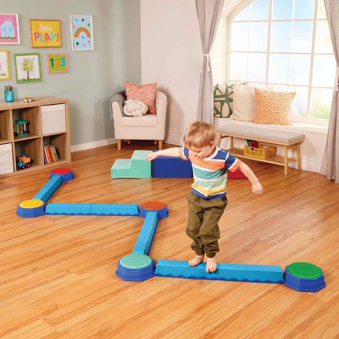 Plastic balancing beams and step stones
