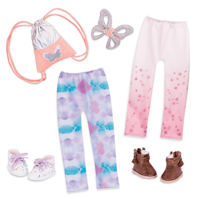 Butterfly-themed clothes for 14-inch doll