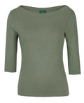 C Of C Ladies 3/4 Sleeve Boat Neck Tee 1BT3 - Flash Uniforms